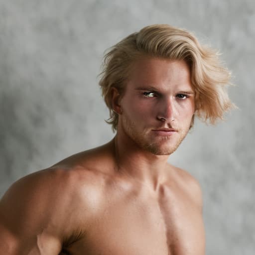 portrait+ style all elite wrestling queer blonde hunk dude face