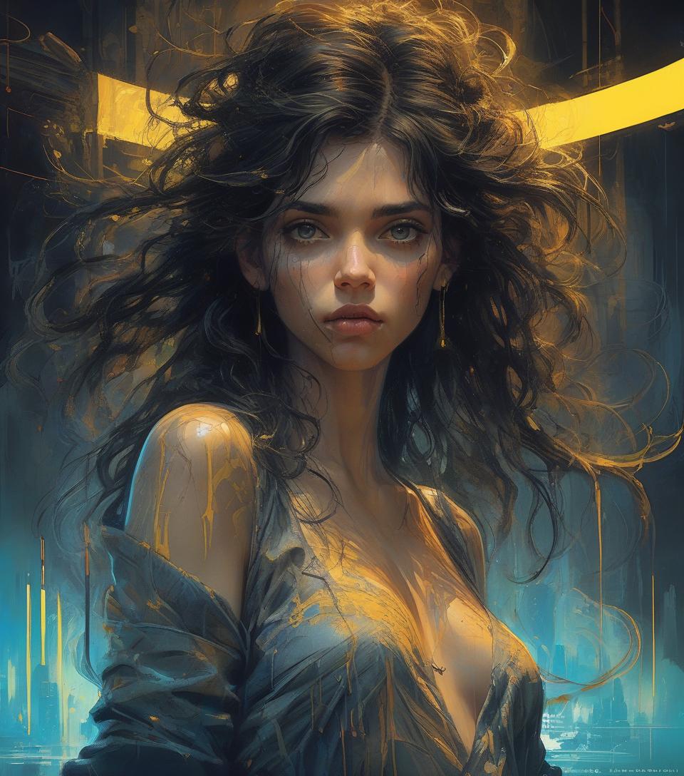  artwork, hyper realistic surreal and fantastic composition perfect and dynamic digital painting, portrait of anna sawai, messy hair, black light atmosphere, style jose royo, boris vallejo, carne griffiths, wadim kashin, harrison fisher, brian froud and jeremy mann, epic setting, black light show, varying styles of steadman, hanuka, klimt, bell, hobbie, newton, greg rutkowski, atmospheric, artstation trend, artgerm, deviant art, octane, masterpiece, complex art, details intricate, matte painting movie poster, golden ratio, trending on cgsociety, incredibly detailed and incredibly beautiful