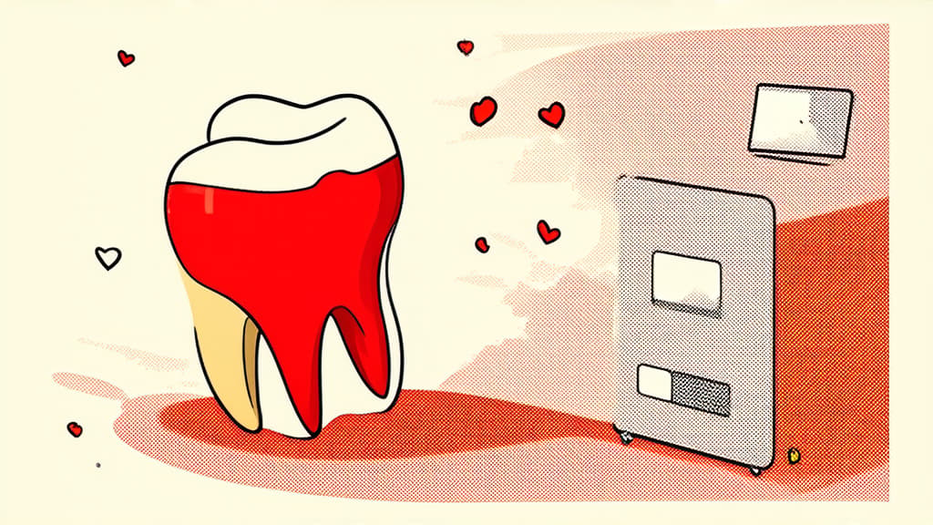  flat illustration, flaticon, (illustration:1.15), rotten tooth ar 16:9, [cory loftis, strobist, pascal campion :: 0.2]