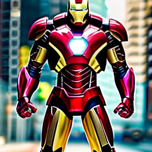 wa-vy style iron man hyperrealistic, full body, detailed clothing, highly detailed, cinematic lighting, stunningly beautiful, intricate, sharp focus, f/1. 8, 85mm, (centered image composition), (professionally color graded), ((bright soft diffused light)), volumetric fog, trending on instagram, trending on tumblr, HDR 4K, 8K