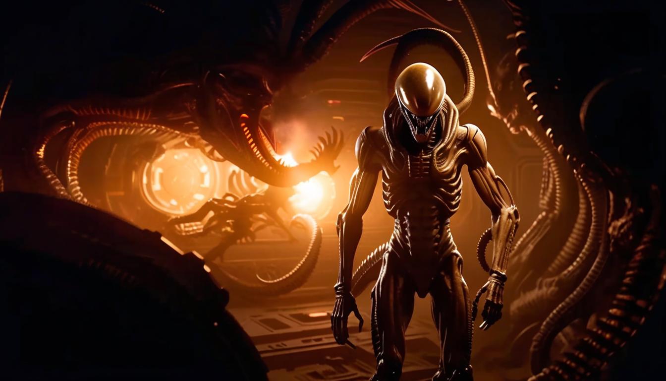  xenomorph, female, monster, space, realism, horror, bio, mechanics, ancient egypt