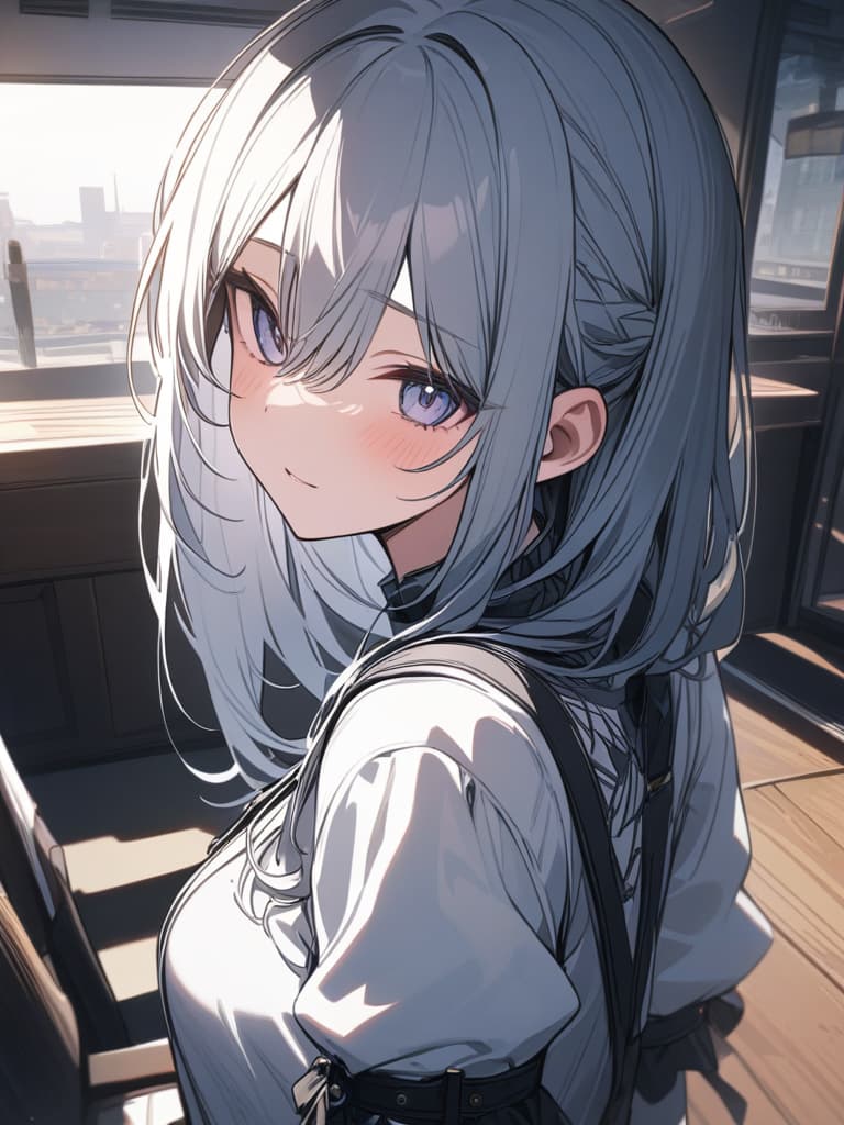  cute, subculture, gray hair, moe sleeves, cute clothes, masterpiece, best quality,8k,ultra detailed,high resolution,an extremely delicate and beautiful,hyper detail