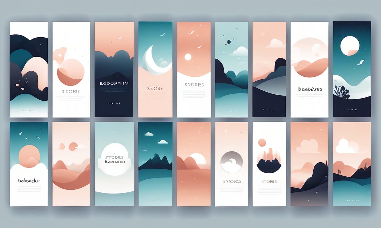  minimalistic and elegant backgrounds for stories and posts in flat vector style.