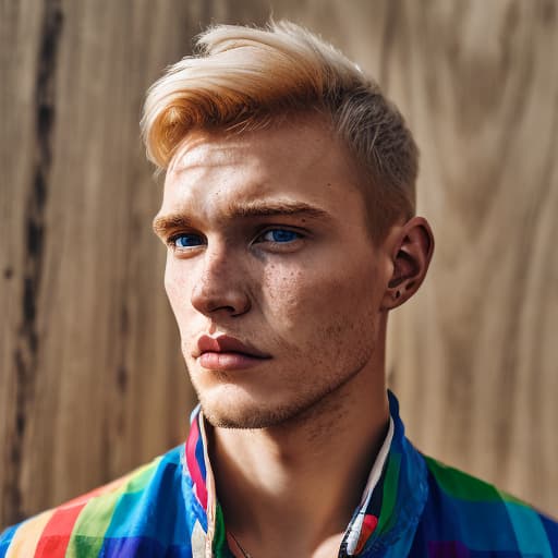 portrait+ style Russian LGBT queer twink blonde hunk dude face