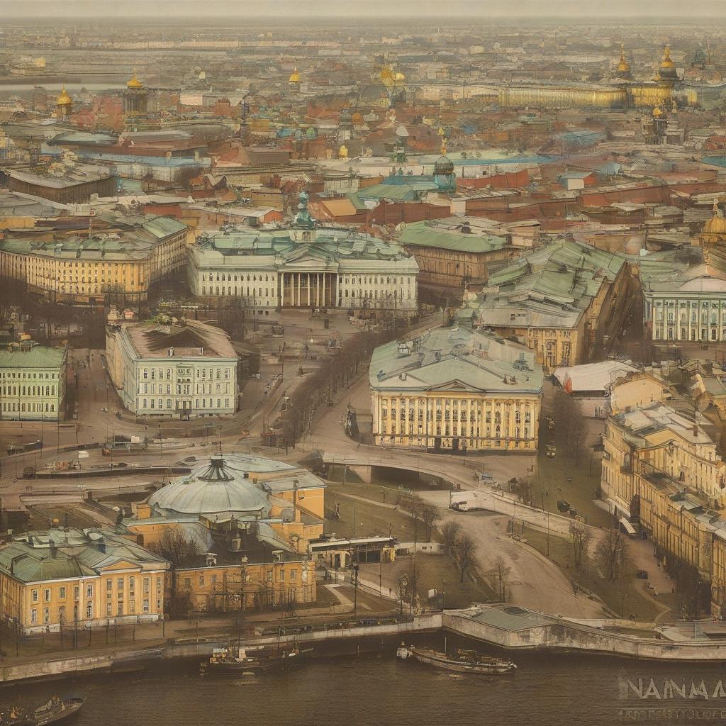  panorama of old st. petersburg.