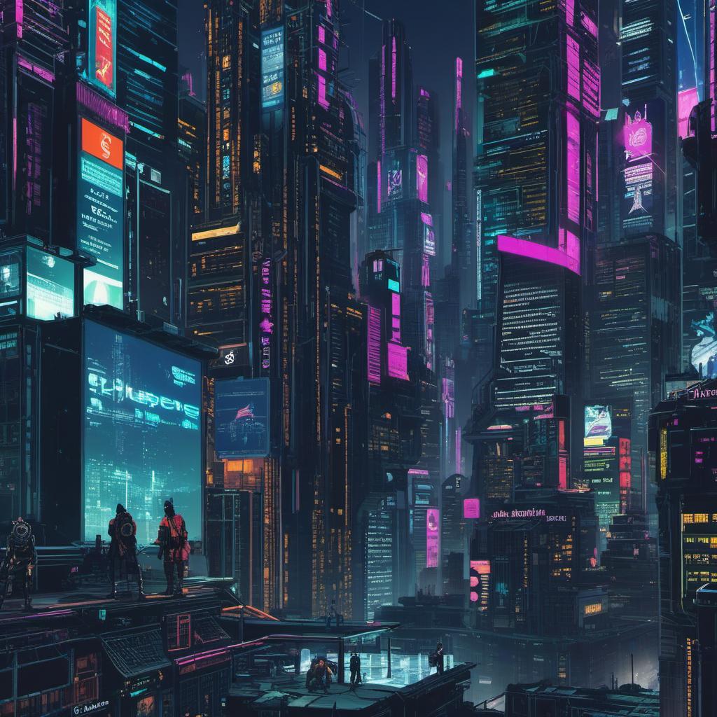  cyberpunk metropolis, profile image style