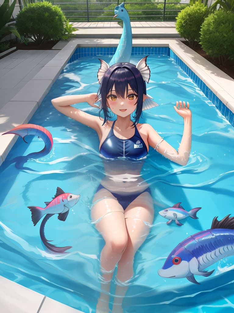  azalashi in the pool pool 🦭