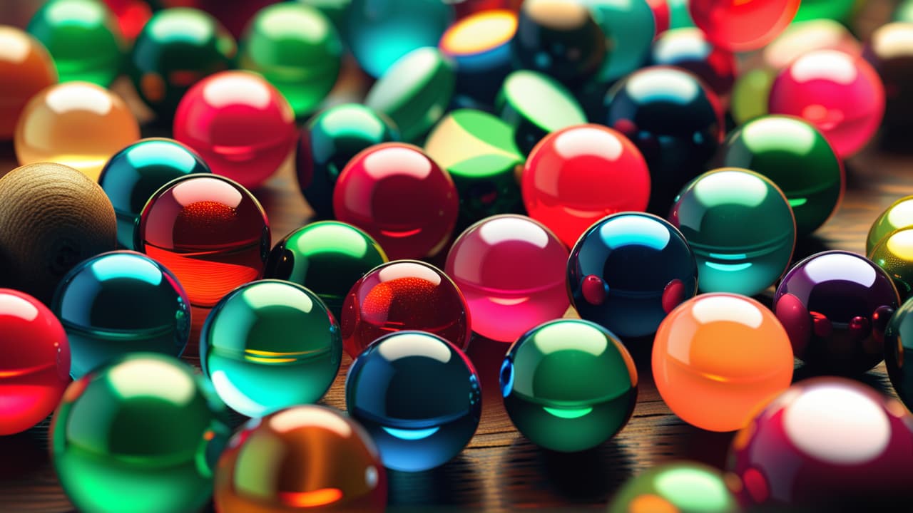  a vibrant display of beads featuring grade a and aa gemstones, showcasing their color intensity and clarity. arrange them on a textured wooden surface with natural light highlighting their brilliance and unique facets. hyperrealistic, full body, detailed clothing, highly detailed, cinematic lighting, stunningly beautiful, intricate, sharp focus, f/1. 8, 85mm, (centered image composition), (professionally color graded), ((bright soft diffused light)), volumetric fog, trending on instagram, trending on tumblr, HDR 4K, 8K