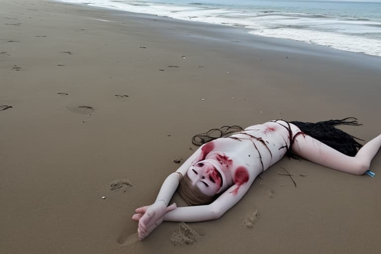  Dead girl on beach