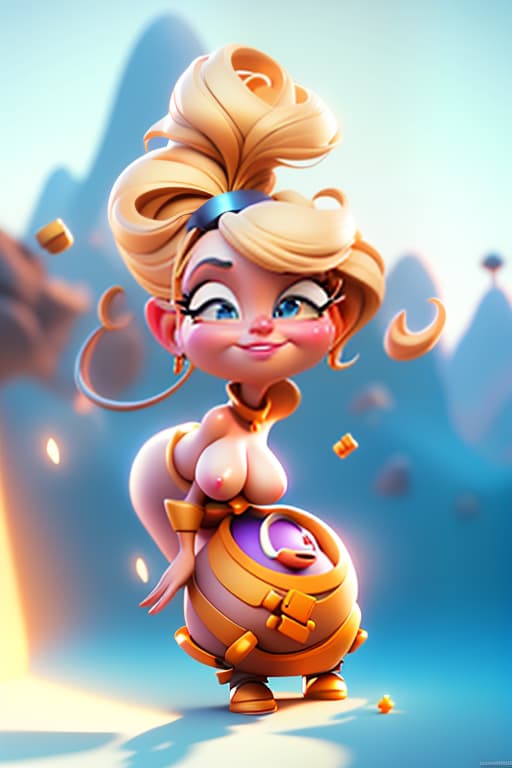  Naked blonde with very big breasts., pixarstyle, playrix, game art, by DreamWorks, Pixar, Sylvain Sarrailh, disney, 3d, trending on artstation, 3d artistic render, highly detailed, cartoon, shadows, lighting, Pixar render, unreal engine cinematic smooth, intricate detail hyperrealistic, full body, detailed clothing, highly detailed, cinematic lighting, stunningly beautiful, intricate, sharp focus, f/1. 8, 85mm, (centered image composition), (professionally color graded), ((bright soft diffused light)), volumetric fog, trending on instagram, trending on tumblr, HDR 4K, 8K