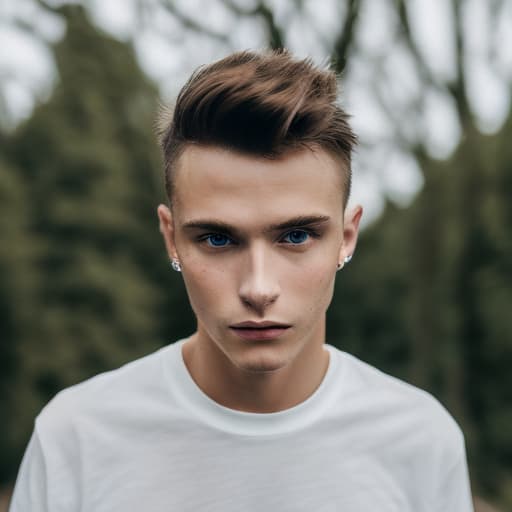 portrait+ style Czech Republic twink brunette hunk dude face