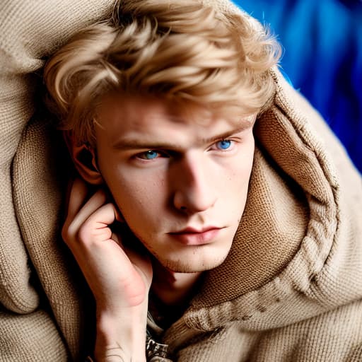 portrait+ style Russian LGBT queer twink blonde hunk dude face