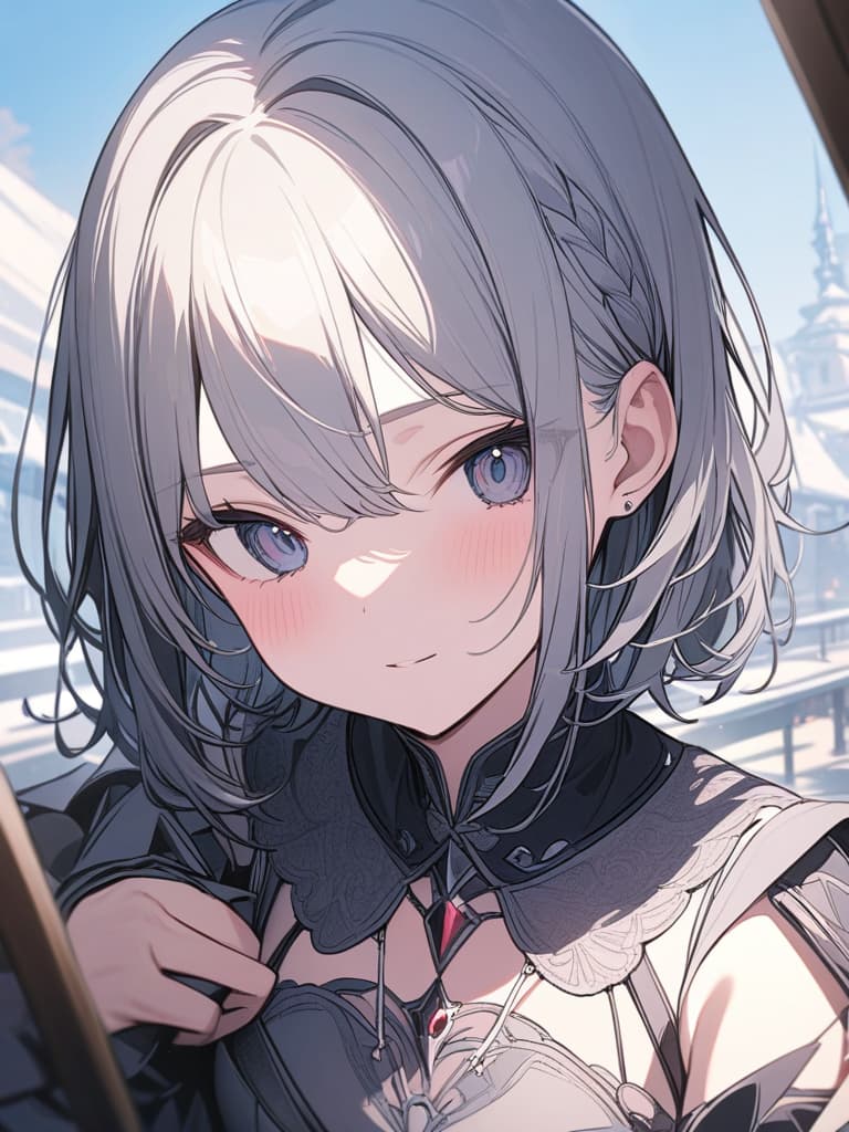  cute, subculture, gray hair, moe sleeves, cute clothes, masterpiece, best quality,8k,ultra detailed,high resolution,an extremely delicate and beautiful,hyper detail