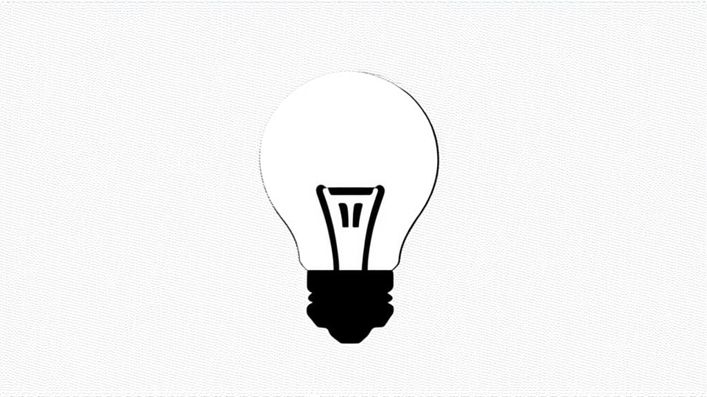  flat illustration, flaticon, (illustration:1.15), light bulb icon on white background ar 16:9, [cory loftis, strobist, pascal campion :: 0.2]