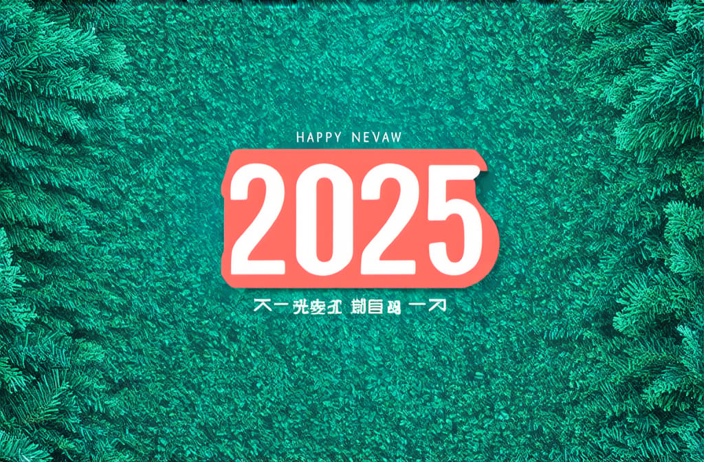  happy new year 2025 poster on peach background ar 3:2 {prompt}, maximum details