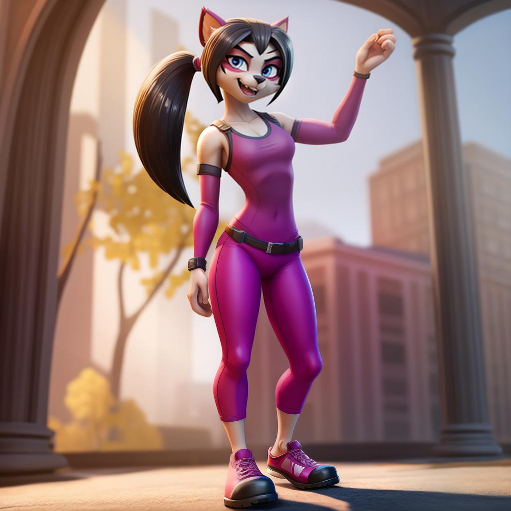  Violet parr (Fortnite), full body, open eyes, masterpiece, 4k, fine details,