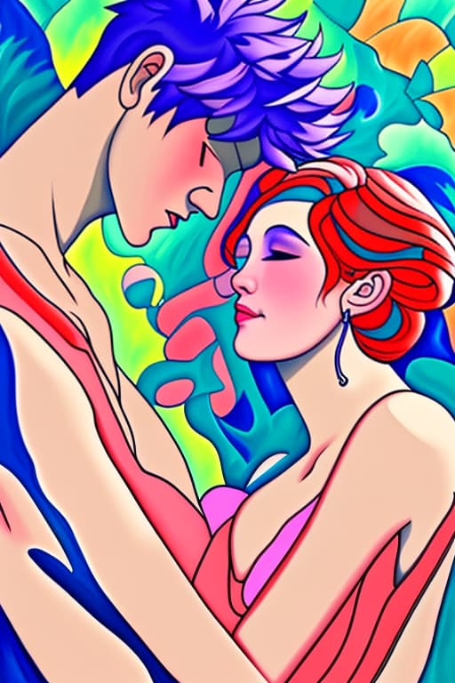  fauvism painting music connects two people a boy and a girl who is heartbroken and slowly falling inlove and slowly healing