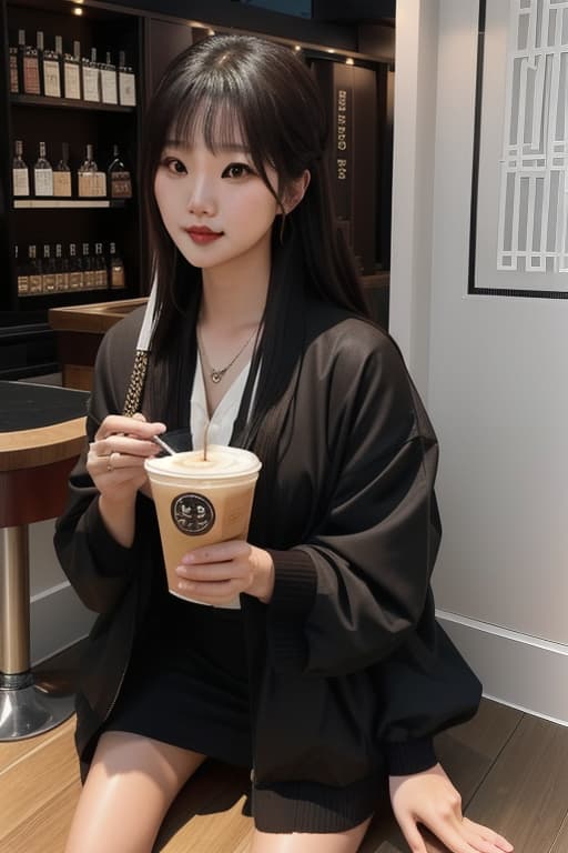  (barista:1.2), hadley sakamoto, (4 old:1.1), (slim body:1.2), huge s, large , brown eyes, straightlong hair, elegant, approachable style, (full body:1.3), , traditional asian aesthetics, modern pop culture flair, hadley is a bubbly extrovert with a high drive. she is independent and can be emotionally detached, but she is capable of forming deep connections when the situation calls for it. she is pionate about her hobbies and finds joy in the mundane, reflecting her ability to appreciate the simple s of life., fishing, collecting stamps, wine tasting, realistic hadley is a 4 old barista with a curvy body type, large , and captivating brown eyes. her extroverted personality and high drive make h hyperrealistic, full body, detailed clothing, highly detailed, cinematic lighting, stunningly beautiful, intricate, sharp focus, f/1. 8, 85mm, (centered image composition), (professionally color graded), ((bright soft diffused light)), volumetric fog, trending on instagram, trending on tumblr, HDR 4K, 8K