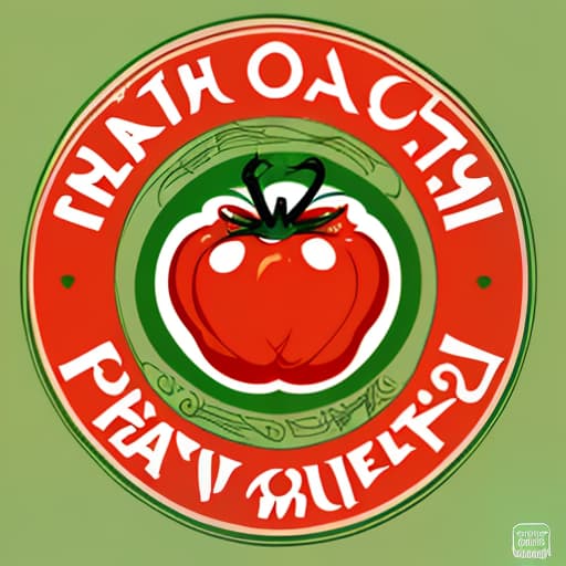  logo for tomato related products called perhe tomatti, (logo:1.3), vector graphics, brand, design, inspired, (straight:1.3), (symmetrical:0.4)