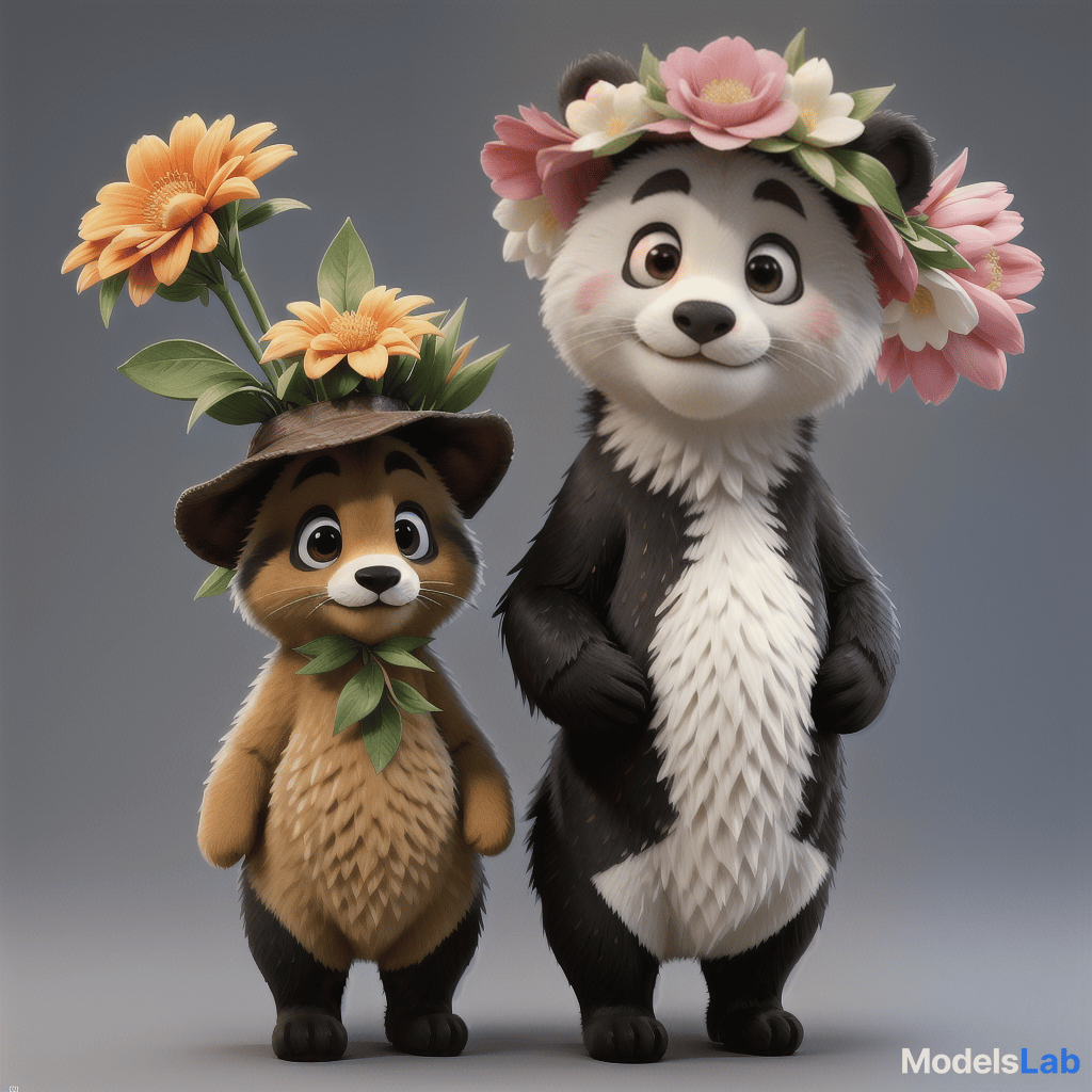  happy cute looking panda with a flowery hat hyperrealistic, full body, detailed clothing, highly detailed, cinematic lighting, stunningly beautiful, intricate, sharp focus, f/1. 8, 85mm, (centered image composition), (professionally color graded), ((bright soft diffused light)), volumetric fog, trending on instagram, trending on tumblr, HDR 4K, 8K