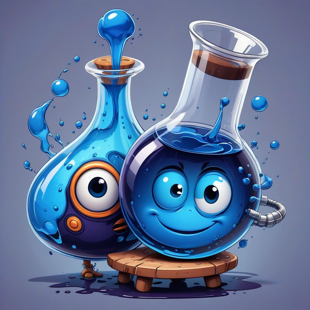  nice pixar lab flask with blue liquid, t shirt design