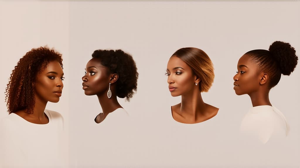  different beauty. set of different female heads of different ages on a light background. ar 16:9, (natural skin texture), highly detailed face, depth of field, hyperrealism, soft light, muted colors