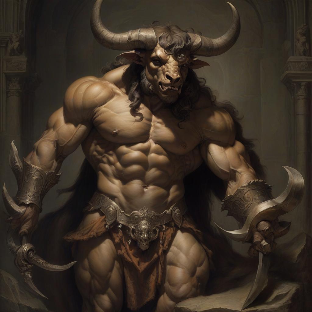  renaissance, gothic, fantasy: minotaur.