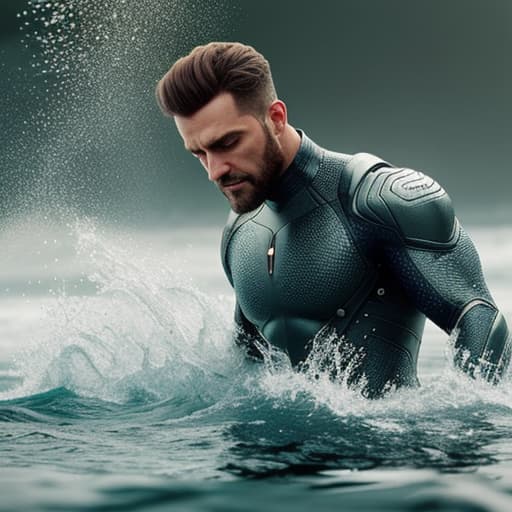  water hyperrealistic, full body, detailed clothing, highly detailed, cinematic lighting, stunningly beautiful, intricate, sharp focus, f/1. 8, 85mm, (centered image composition), (professionally color graded), ((bright soft diffused light)), volumetric fog, trending on instagram, trending on tumblr, HDR 4K, 8K