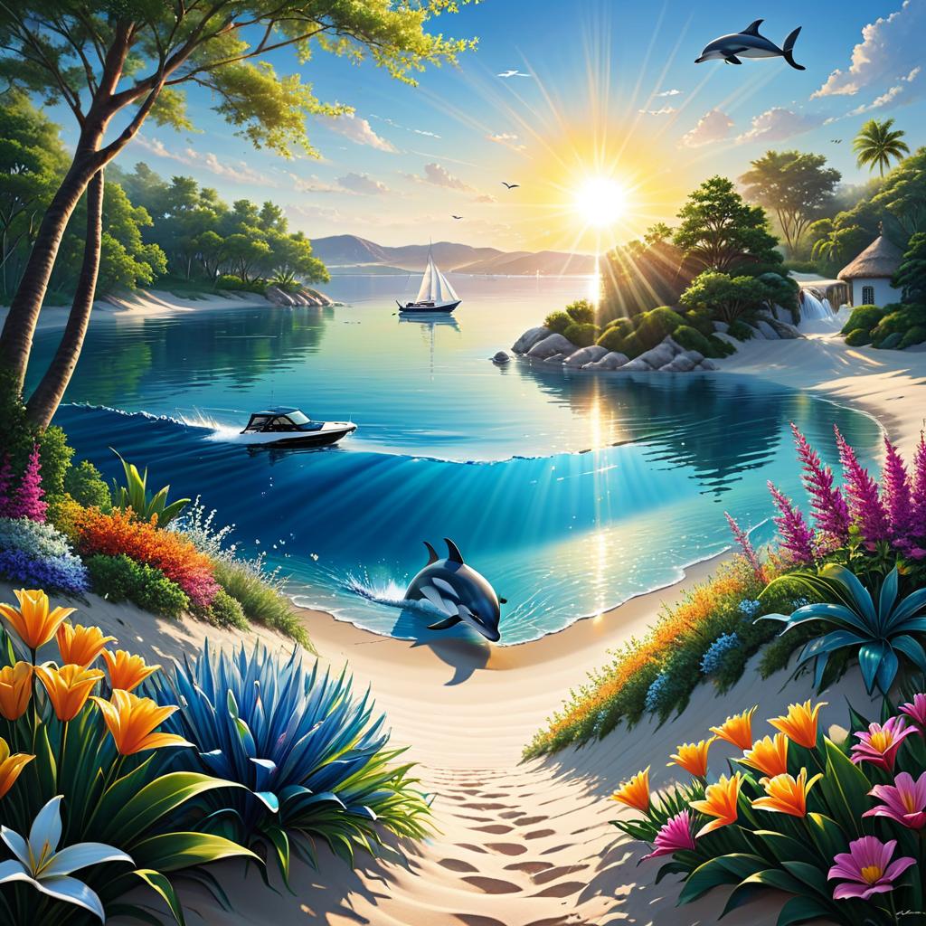  heart, trees, sun, nature, sea, sand, dolphin, car, water, fish, catfish, lakes, rivers,flowers, award winning, professional, highly detailed, masterpiece