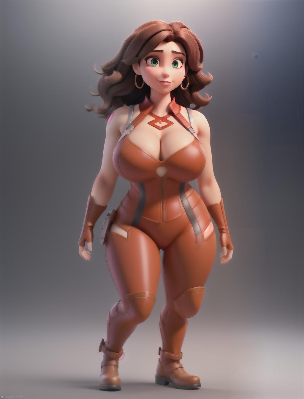  Elastic with brown hair a mom body with huge s and huge with a red superhero costume that’s ripping from her curvy body with black boots and gloves hyperrealistic, full body, detailed clothing, highly detailed, cinematic lighting, stunningly beautiful, intricate, sharp focus, f/1. 8, 85mm, (centered image composition), (professionally color graded), ((bright soft diffused light)), volumetric fog, trending on instagram, trending on tumblr, HDR 4K, 8K