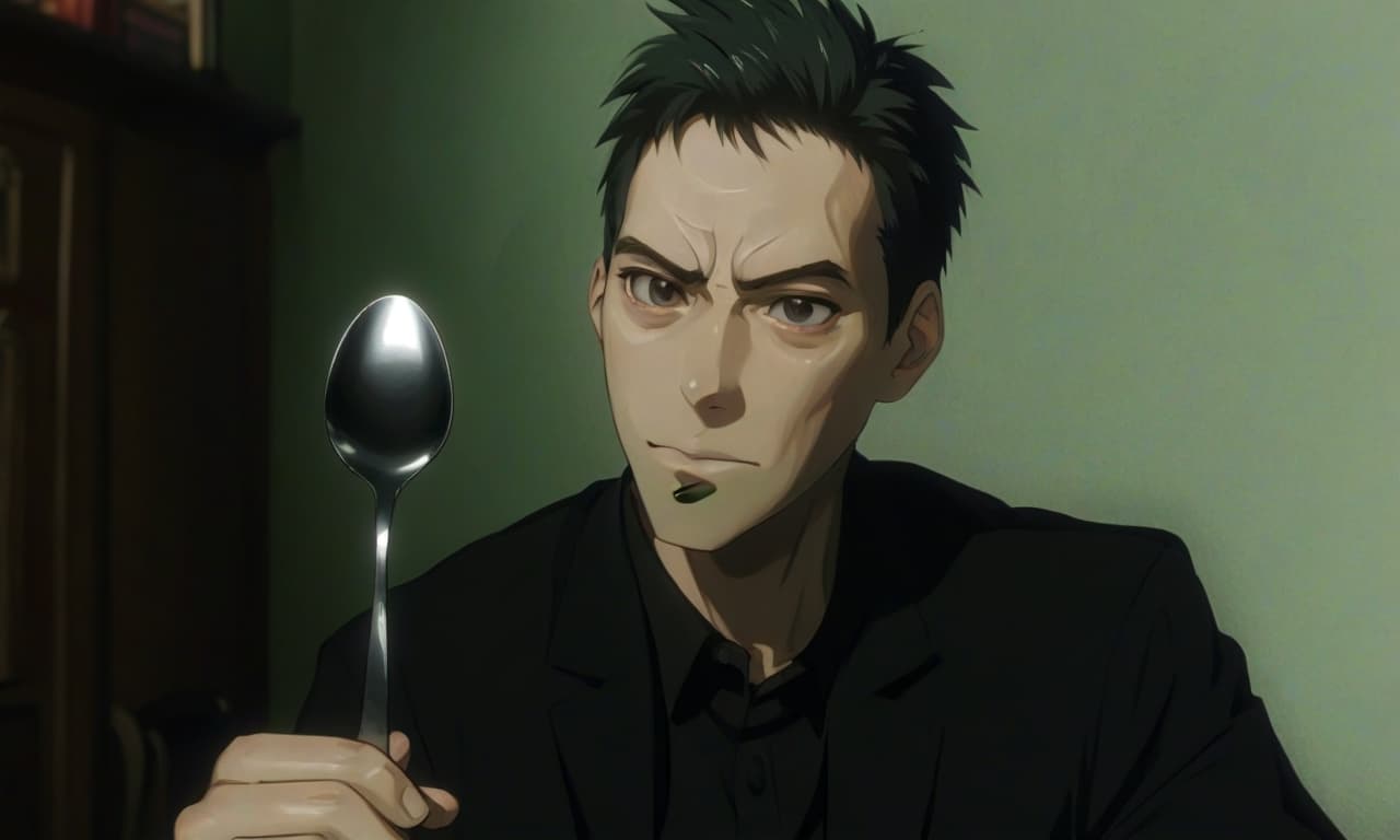  anime character with spoon in his hand