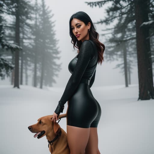  sex girl with dog hyperrealistic, full body, detailed clothing, highly detailed, cinematic lighting, stunningly beautiful, intricate, sharp focus, f/1. 8, 85mm, (centered image composition), (professionally color graded), ((bright soft diffused light)), volumetric fog, trending on instagram, trending on tumblr, HDR 4K, 8K