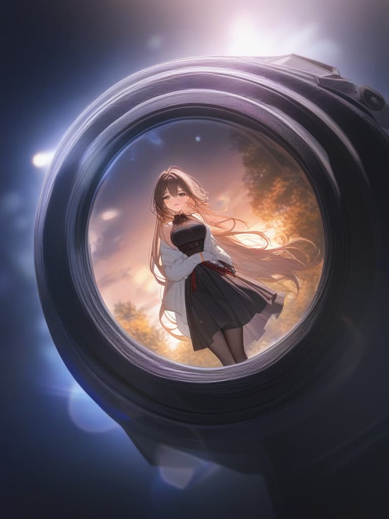  a girl laughing at me, bright brown hair, long hair, transparent ephemeral, black sleeveless dress, white cardigan, whole body facing in front, laughing, laughing, starry sky under the whole body, facing here, masterpiece, best quality,8k,ultra detailed,high resolution,an extremely delicate and beautiful,hyper detail hyperrealistic, full body, detailed clothing, highly detailed, cinematic lighting, stunningly beautiful, intricate, sharp focus, f/1. 8, 85mm, (centered image composition), (professionally color graded), ((bright soft diffused light)), volumetric fog, trending on instagram, trending on tumblr, HDR 4K, 8K