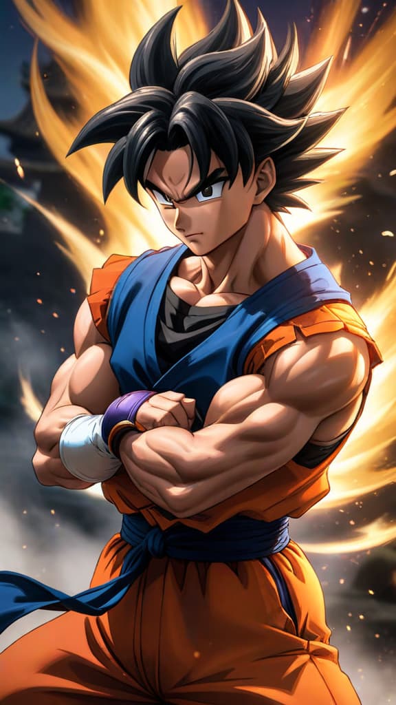  yamcha from dragon ball training intensely, feeling his power rise with each punch and kick, anime art hyperrealistic, full body, detailed clothing, highly detailed, cinematic lighting, stunningly beautiful, intricate, sharp focus, f/1. 8, 85mm, (centered image composition), (professionally color graded), ((bright soft diffused light)), volumetric fog, trending on instagram, trending on tumblr, HDR 4K, 8K