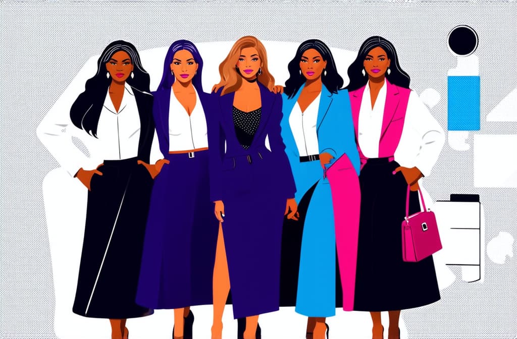  group of women. sisterhood concept. illustrations of women who stick together. style modern ar 3:2 {prompt}, maximum details