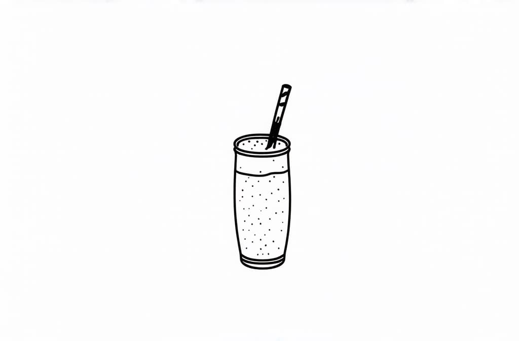  contour, very simple image in one unbroken black ink line, single line of fruit smoothie, engraving illustration, icon isolated on white background ar 3:2 using a single continuous black line ink brushon white background, drawing should be created without lifting the pen, recognizable features of fruit smoothie, engraving illustration, icon isolated on white background ar 3:2 in one unbroken line