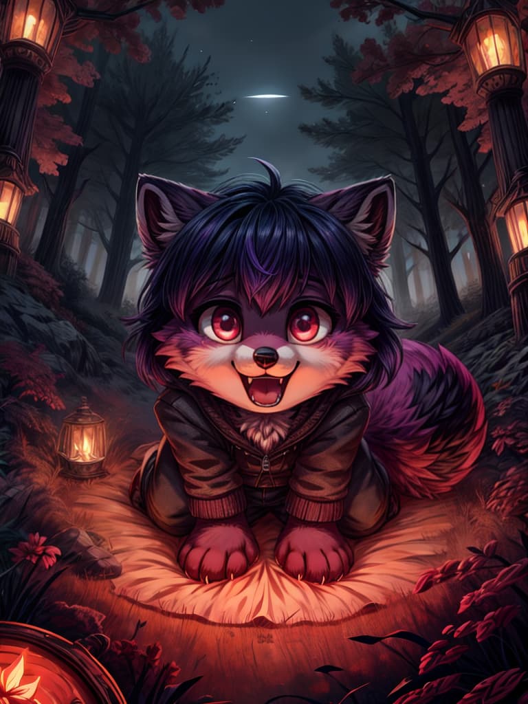  indigo park rambley the raccoon made of pixels, bloodstainai, horror, fear