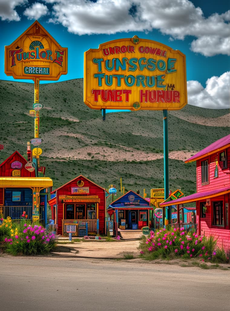  entering funhouse town in color