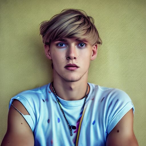 portrait+ style Russian LGBT queer twink blonde hunk dude face