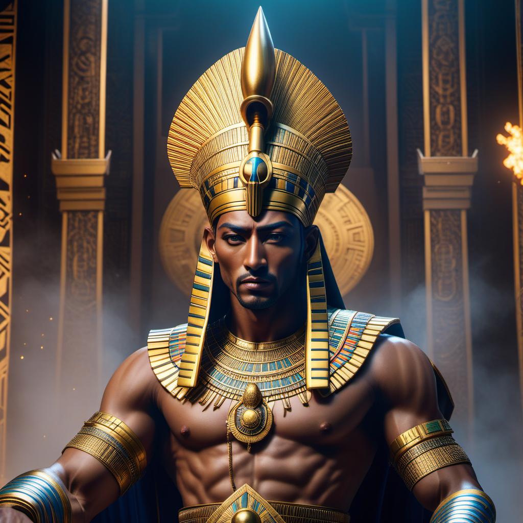  pharaoh killed a viruses , ((anime)) hyperrealistic, full body, detailed clothing, highly detailed, cinematic lighting, stunningly beautiful, intricate, sharp focus, f/1. 8, 85mm, (centered image composition), (professionally color graded), ((bright soft diffused light)), volumetric fog, trending on instagram, trending on tumblr, HDR 4K, 8K