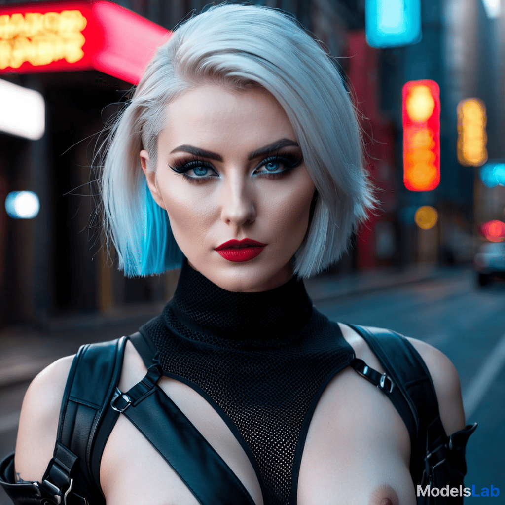  ultra realistic close up portrait ((beautiful pale cyberpunk female with heavy black eyeliner)), blue eyes, shaved side haircut, hyper detail, cinematic lighting, magic neon, dark red city, canon eos r3, nikon, f/1.4, iso 200, 1/160s, 8k, raw, unedited, symmetrical balance, in frame, 8k$  hyperrealistic, full body, detailed clothing, highly detailed, cinematic lighting, stunningly beautiful, intricate, sharp focus, f/1. 8, 85mm, (centered image composition), (professionally color graded), ((bright soft diffused light)), volumetric fog, trending on instagram, trending on tumblr, HDR 4K, 8K