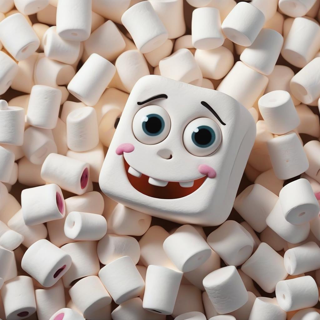  kind marshmallow with eyes and hands one smile with alcohol