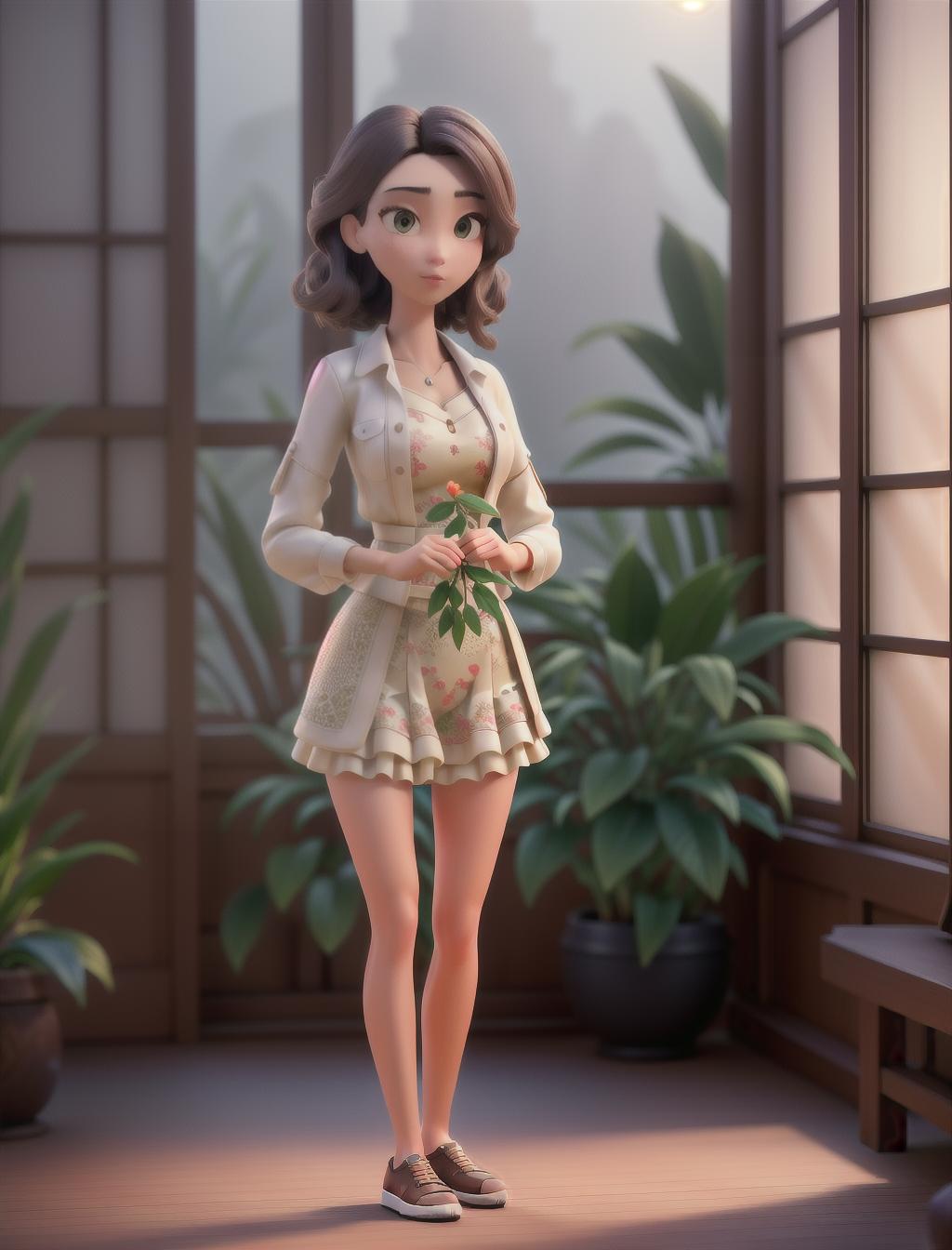  full body, masterpiece picture of a young , Slim and athletic with a naturally toned physique, Delicate , window outfit, Japanese Street Fashion (e. g. , Harajuku), Hands Clasped (in front of the ), Silhouette Lighting, Tropical Jungle with Exotic Plant Life, Motion blur angle, key visual, vint, highly detailed hyperrealistic, full body, detailed clothing, highly detailed, cinematic lighting, stunningly beautiful, intricate, sharp focus, f/1. 8, 85mm, (centered image composition), (professionally color graded), ((bright soft diffused light)), volumetric fog, trending on instagram, trending on tumblr, HDR 4K, 8K