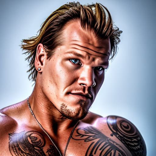 portrait+ style Chris Jericho queer face