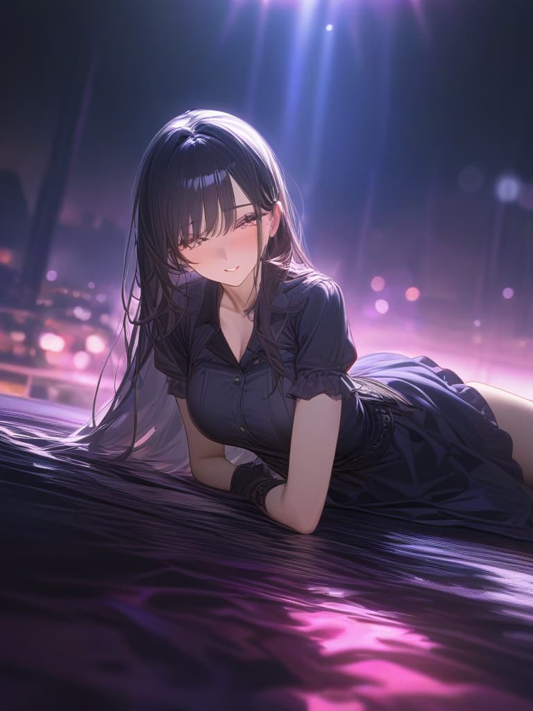  detailed,vivid colors,dark doll room background,(masterpiece,hyper quality 1 5),ultra detailed,highlight eyes,detailed face,looking,scenery,master piece,best quality,ultra detailed,high resolution,8k,marionette,cute dollike girls,a sea of clouds illuminated by moonlight,doll world,magical animals,charming girls,gothic lolita,100 tiered ruffle,dark gradient,crying,lie on the floor,lonely,black shoes hyperrealistic, full body, detailed clothing, highly detailed, cinematic lighting, stunningly beautiful, intricate, sharp focus, f/1. 8, 85mm, (centered image composition), (professionally color graded), ((bright soft diffused light)), volumetric fog, trending on instagram, trending on tumblr, HDR 4K, 8K