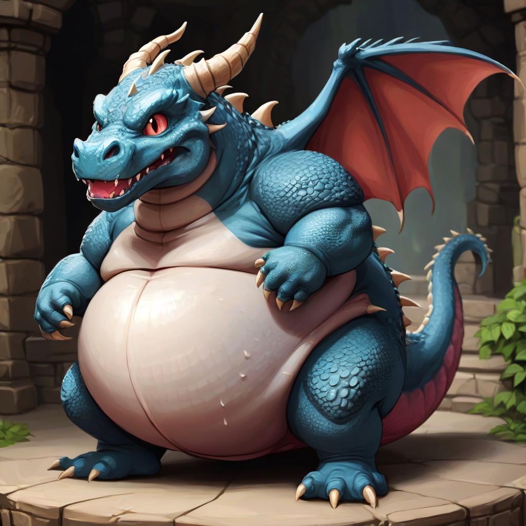  dragon with a big belly