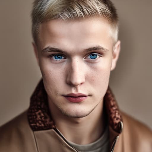 portrait+ style Russian LGBT queer twink blonde hunk dude face