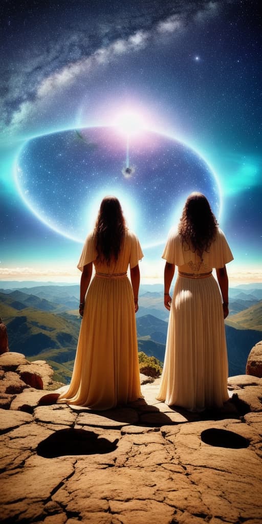  goddesses gazing at the planetnfrom the sky