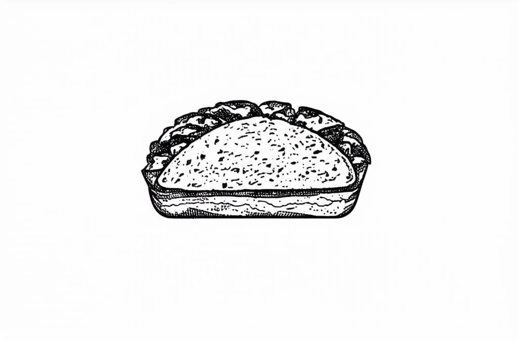  contour, very simple image in one unbroken black ink line, single line of nachos, engraving illustration, icon isolated on white background ar 3:2 using a single continuous black line ink brushon white background, drawing should be created without lifting the pen, recognizable features of nachos, engraving illustration, icon isolated on white background ar 3:2 in one unbroken line