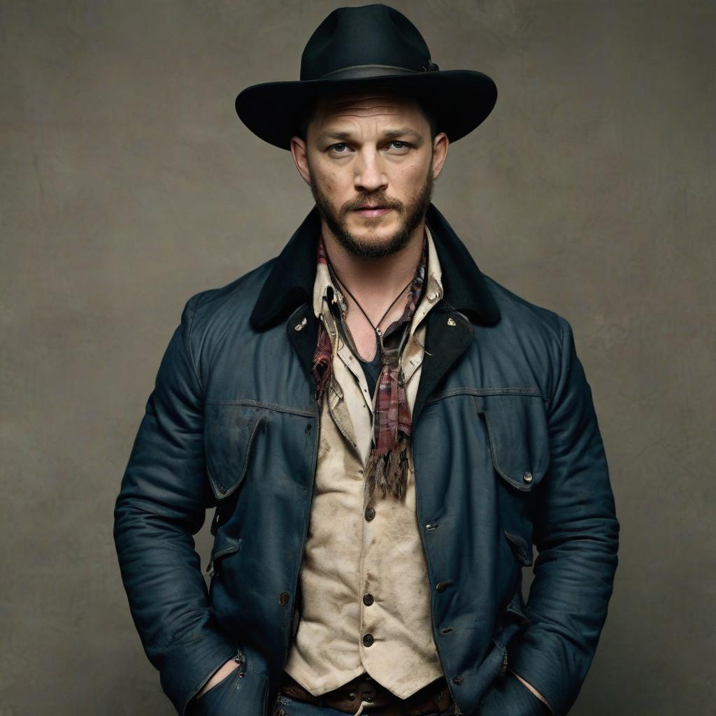  cowboy, tom hardy, full height, jacket, hat